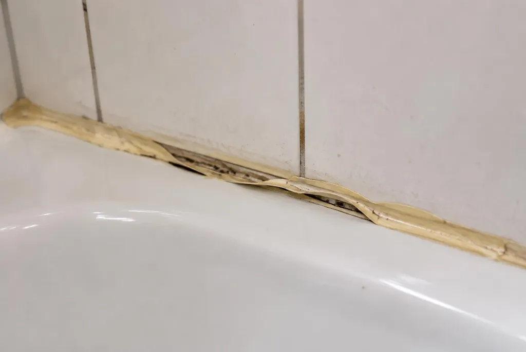 Kitbedrijf Kesteren – loslatende kit naast het bad
